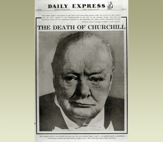 Winston Churchill dies