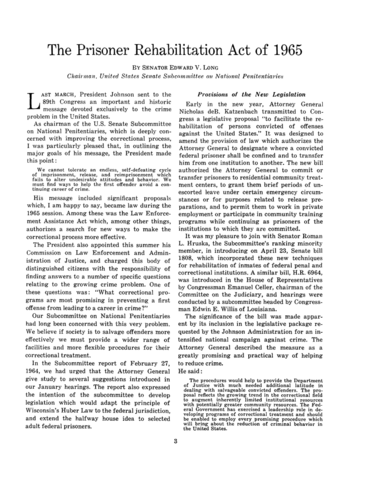 Prison Rehabilitation Act