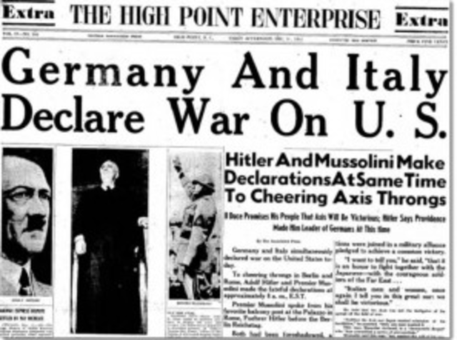 Germany Declares War on the U.S.