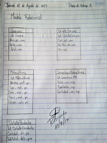 REVISION DE MODELO RELACIONAL DE LA BASE DE DATOS SICOVIMA