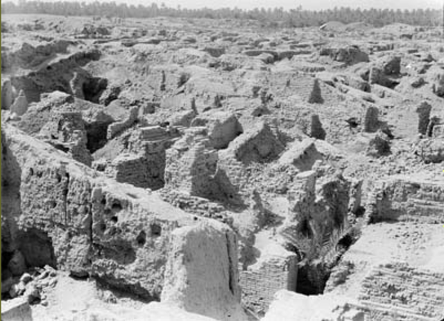 The ruins of the city of Babylon in 1932.