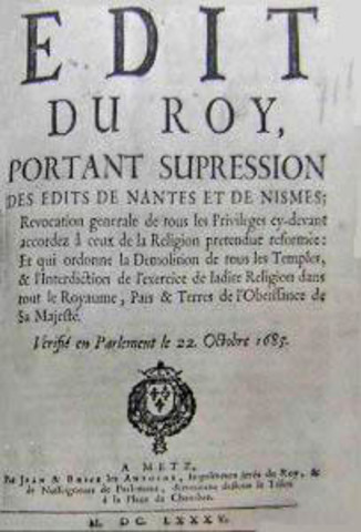 Révocation de l'édit de Nantes