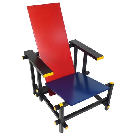 Red and Blue Chair for Cassina