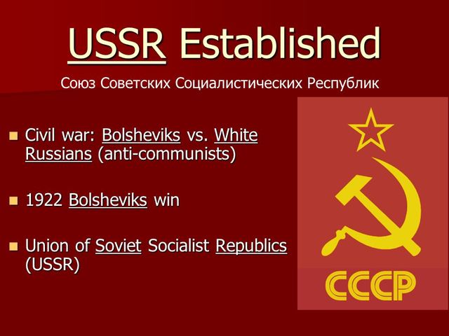 The Union of Soviet Socialists Republic established