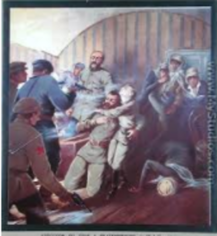 Czar Nicholas II and his family are executed