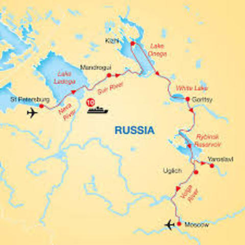 The capital of Russia is changed from St. Petersburg to Moscow