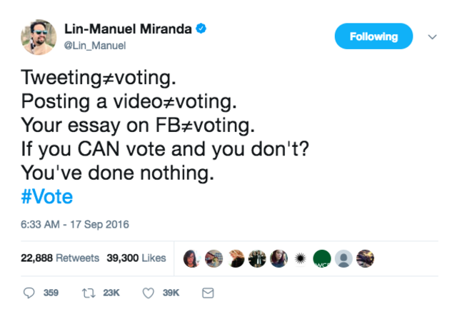 Creates Ham4Vote campaign in 2016 election