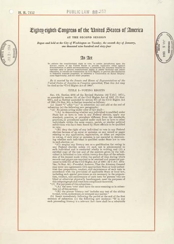 civil rights act of 1964