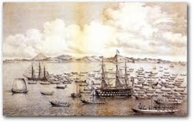 Commodore Matthew Perry Entered Tokyo Harbor Opening Japan to the U.S.