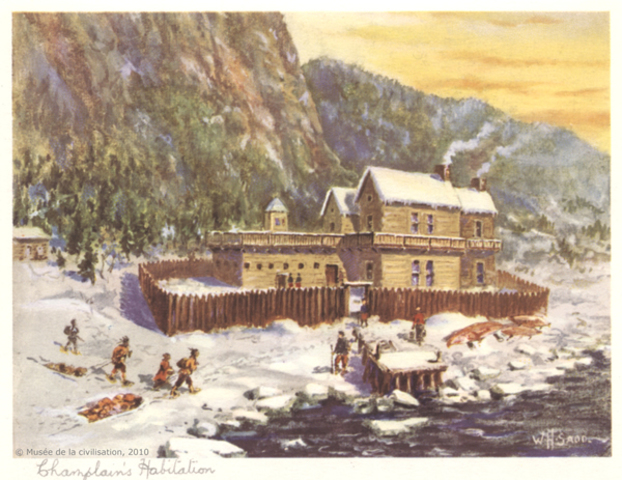 Fondation de Québec par Samuel de Champlain