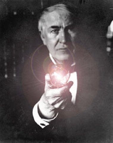 Edison invents the light