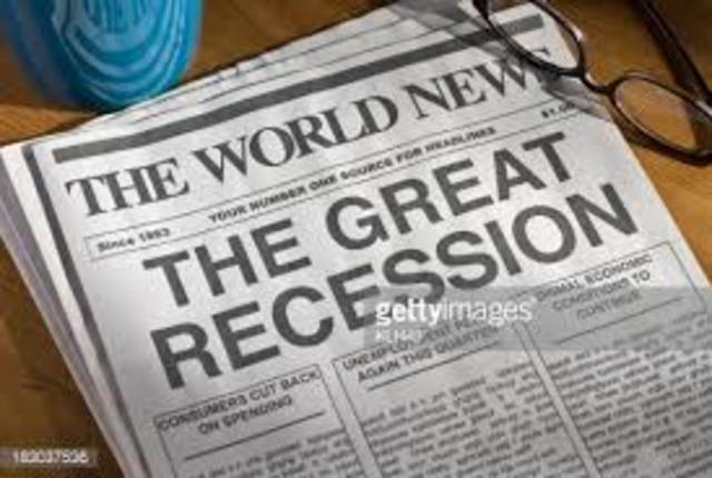 The beginning of the Great Recession