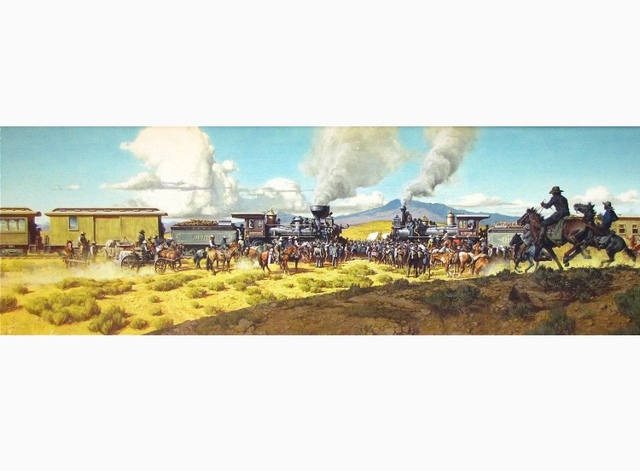 Transcontinental Railroad completed