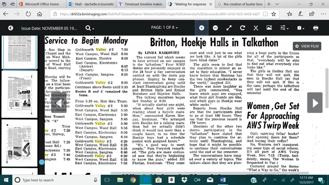 Britton, Hoekje Halls in Talkathon