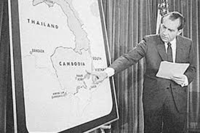 President Nixon extends Vietnam war to Cambodia