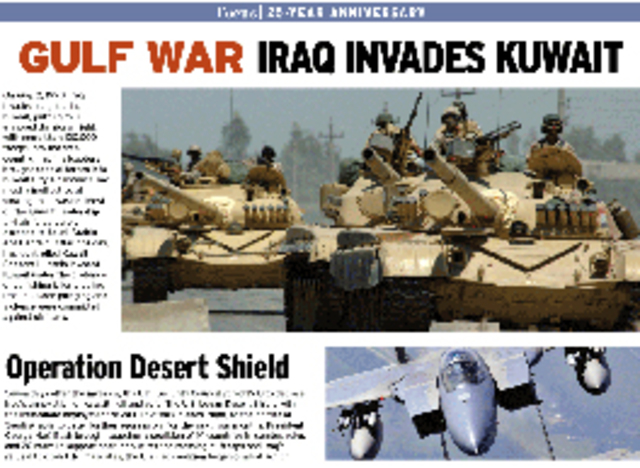 Saddam Hussein and the Iraqi army invade Kuwait
