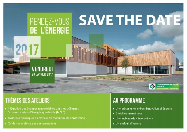 Colloque 'Rendez-vous de l'Energie' | Bruxelles - 20 janvier 2017