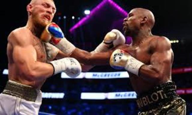 conor fights the greatest undefeated boxer of all time floyd money maywether and looses via 10th round knockout.