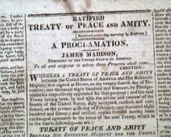 Treaty of Ghent Ratified
