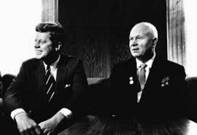 Nikita Khrushchev and John F. Kennedy hold summit meeting in Vienna.
