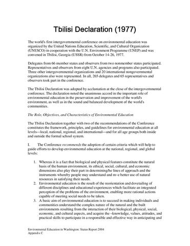 The Tbilisi Declaration