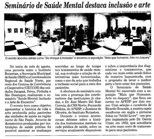 Segunda publicação após o Seminário