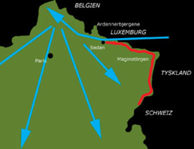 Holland, Belgien och Frankrike ockuperas