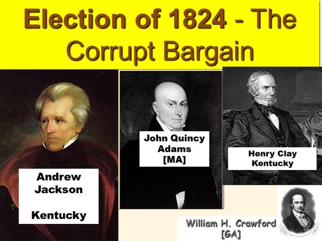 John Quincy Adams elected president (Corrupt Bargain)