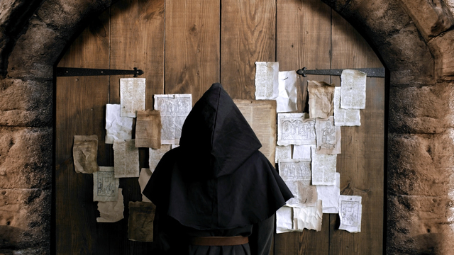 Martin Luther posts the 95 Thesis