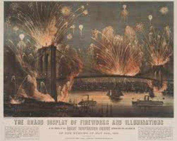 The Brooklyn bridge opens