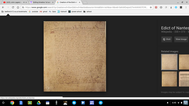 Creation of the Edict of Nantes