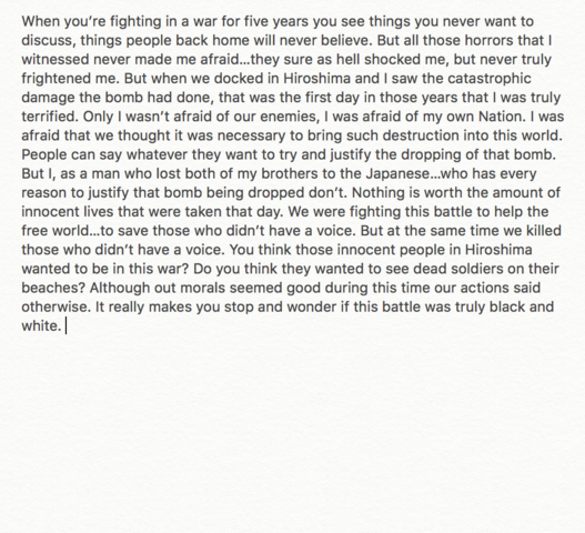 Ned Brennan's thoughts on the bombing