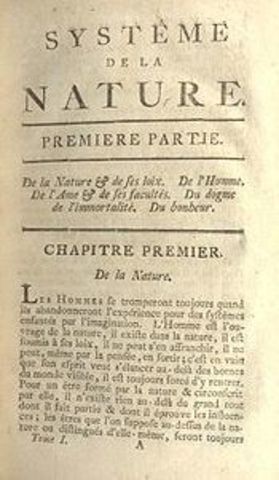 Holbach published a Book