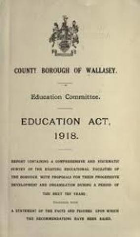 the fisher Act made school compulsory for children up to age 14