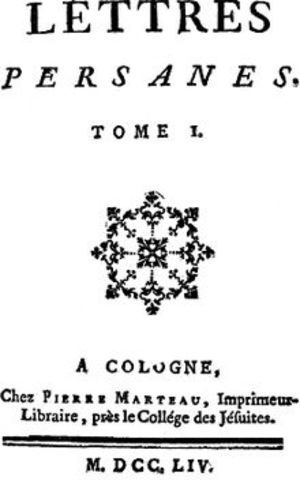 Montesquieu published Persian letters