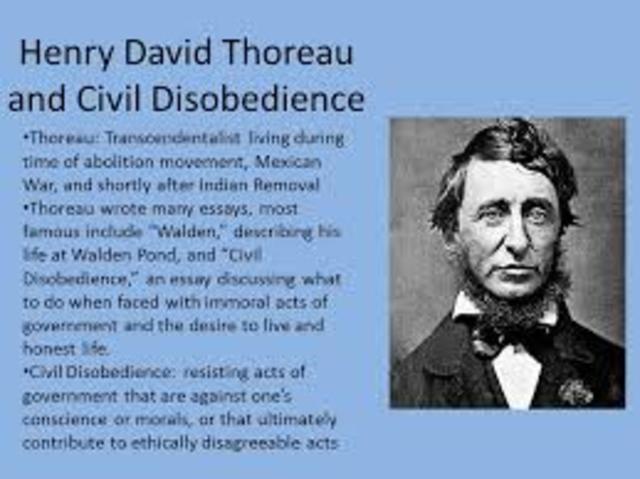 Henry David Thoreau Published Civil Disobedience