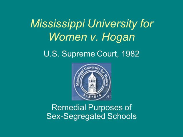 Mississippi University for Women v. Hogan