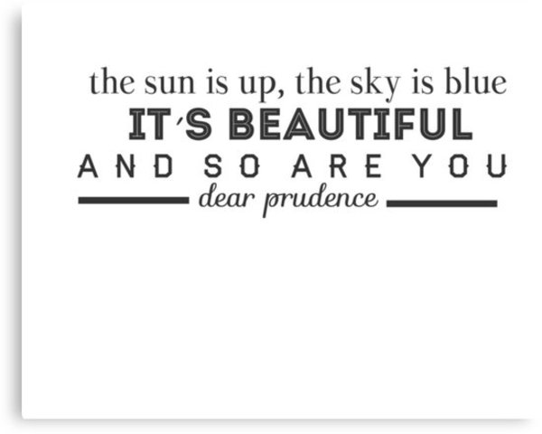 Dear Prudence, by The Beatles