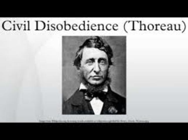 Henry David Thoreau Published Civil Disobedience
