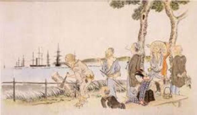 Commodore Matthew Perry Entered Tokyo Harbor Opening Japan to the US