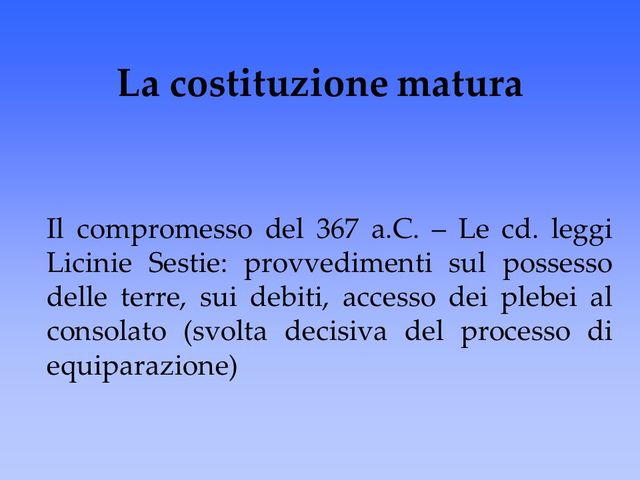 Leggi Licinie Sestie(apertura consolato ai plebei