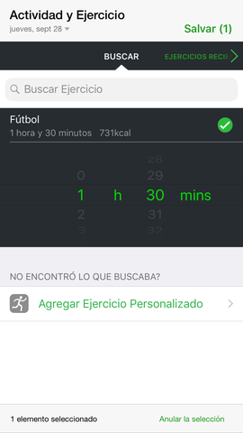 Entrenamiento fútbol sala