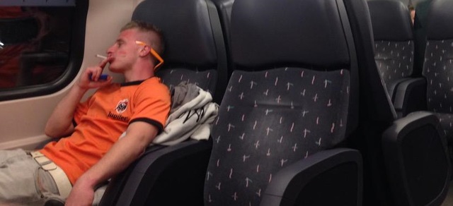 Forbidden to smoke in public places