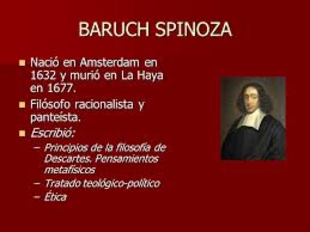 Spinoza (1632-1677). La fisiología y la psicologia se funden por completo.