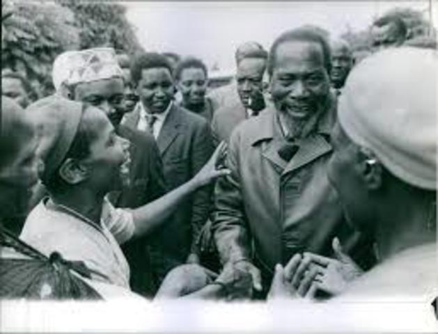 Kenyatta freed and assumes presidency of Kanu.