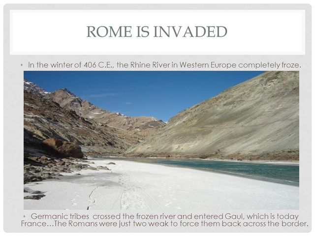 The Rhine River in Western Europe Froze