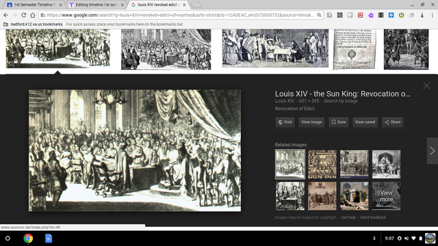 louis XIV revokes edict of nantes