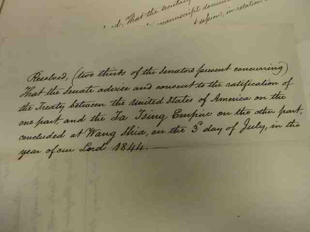 Treaty of Wanghia in China