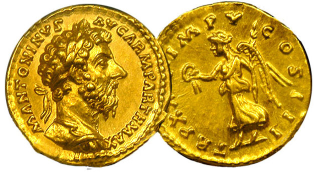 Rome introduces its first gold coin