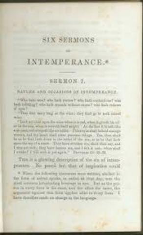 Lyman Beecher Delivered His "Six Sermons on Intemperance"